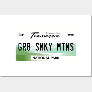 Great Smoky Mountains - TN License Plate Posters and Art